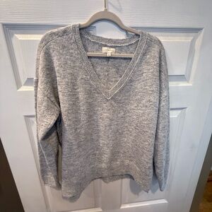 Lucky Brand Light Gray V-Neck Sweater